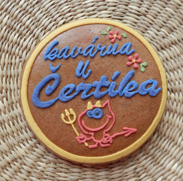 Perníkové logo Kavárna u Čertíka