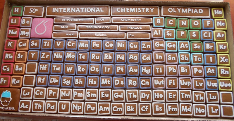 Perníková periodická tabulka - VŠCHT